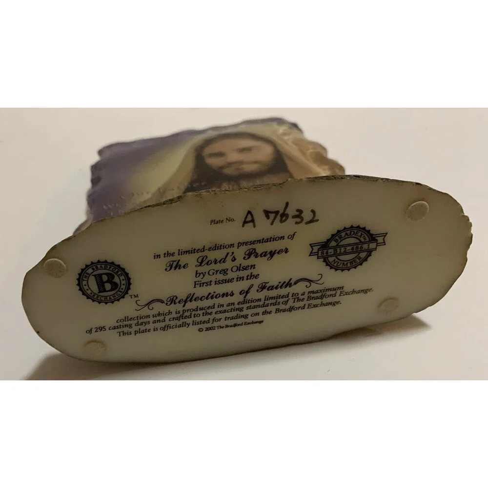 Bradford Exchange Reflections of Faith "The Lord’s Prayer” Plaque Greg Olsen - Picture 9 of 11